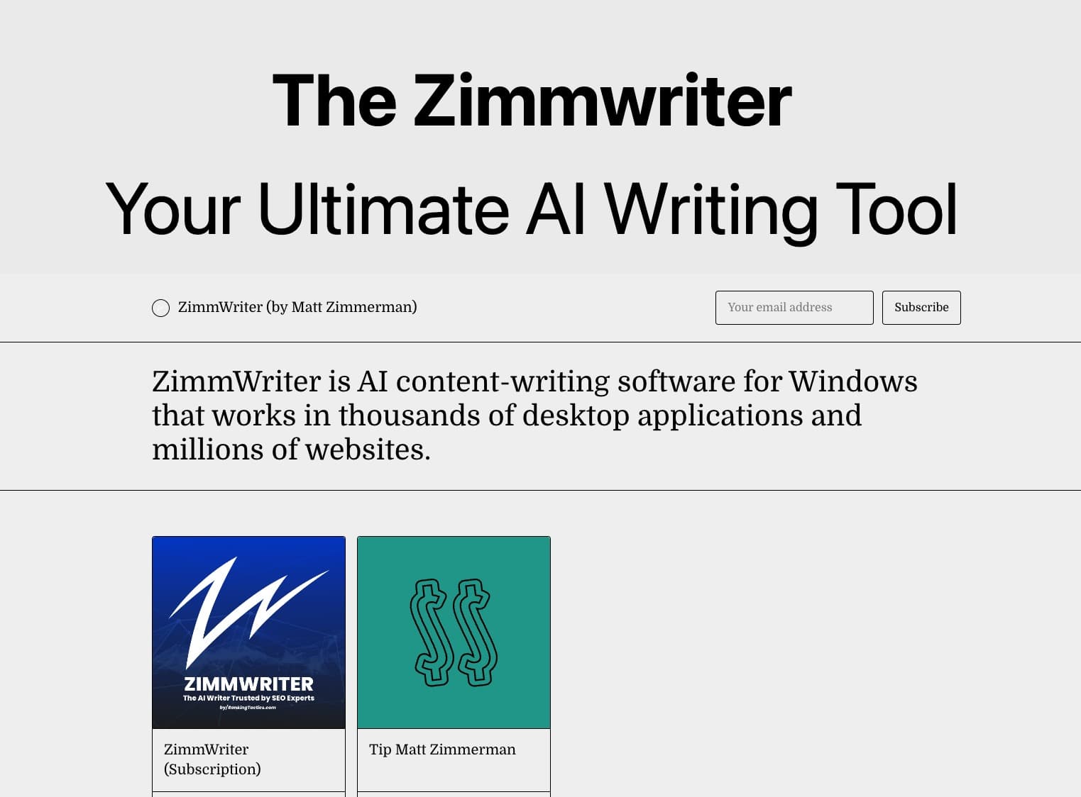 ZimmWriter AI Logo - AI writing assistant