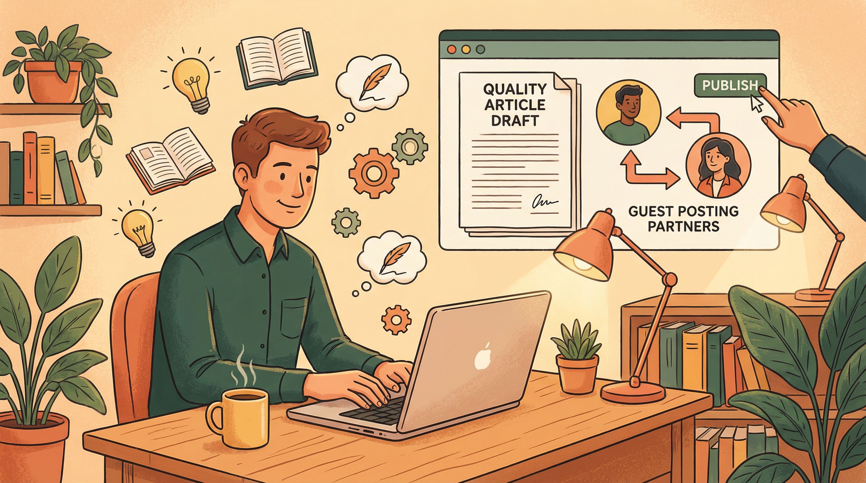 Escrita de guest post e colaboração de conteúdo