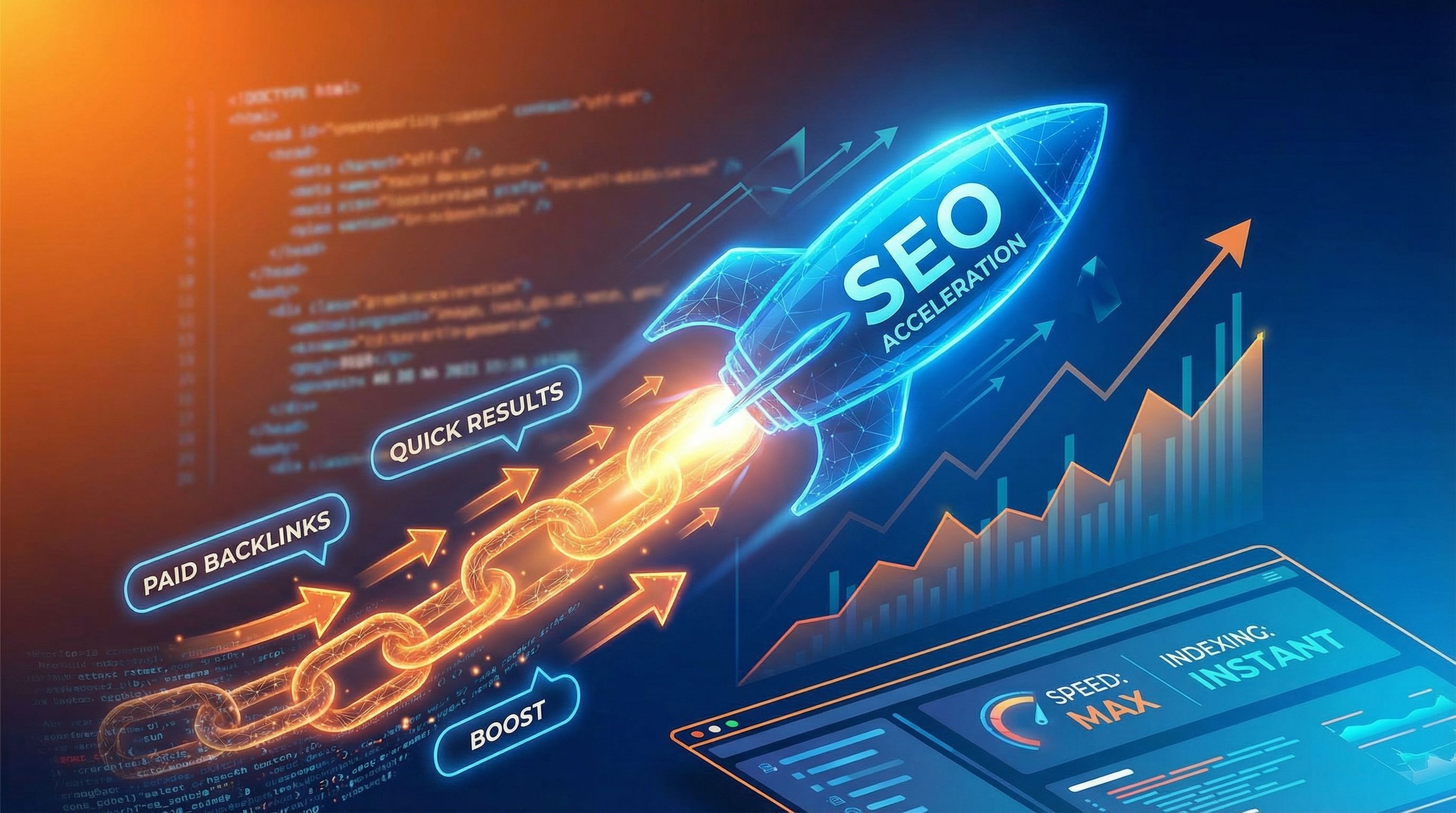 Velocidade e resultados rápidos com backlinks pagos